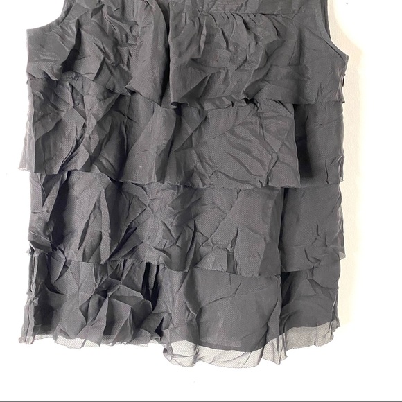 J. Crew Silk Tiered Black Sleeveless Top - Picture 5 of 7